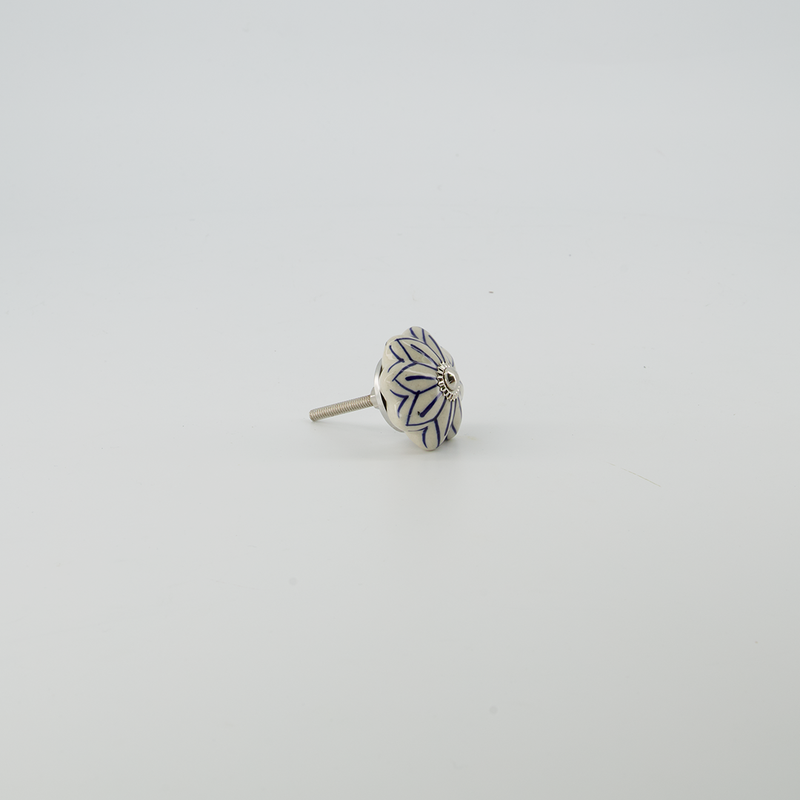 Skupski Flower Petals Ceramic Knob - Blu (4156-GM4116-00)