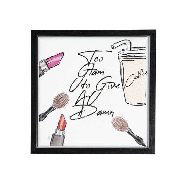 "Too Glam" Framed Metal Wall Plaque (9044-EM0227-00)