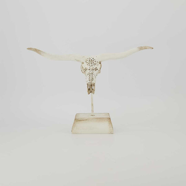 Tora Long Horn Bust On Stand (7345-EM0427-00)