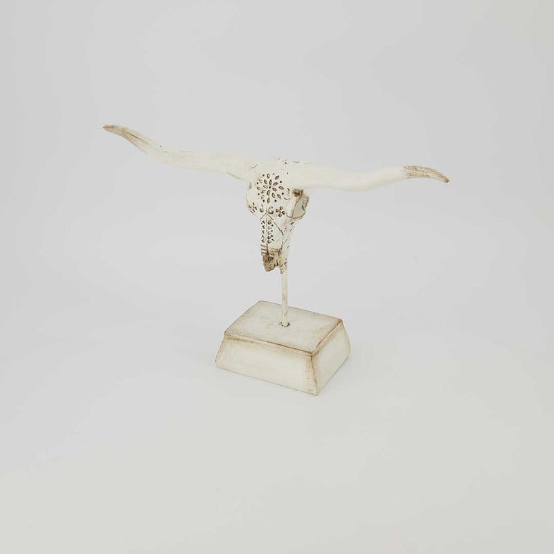 Tora Long Horn Bust On Stand (7345-EM0427-00)