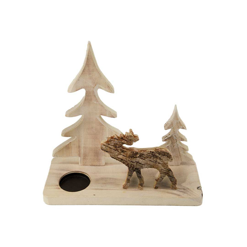 Tree and Reindeer Candle Holder (M177-500241-00)