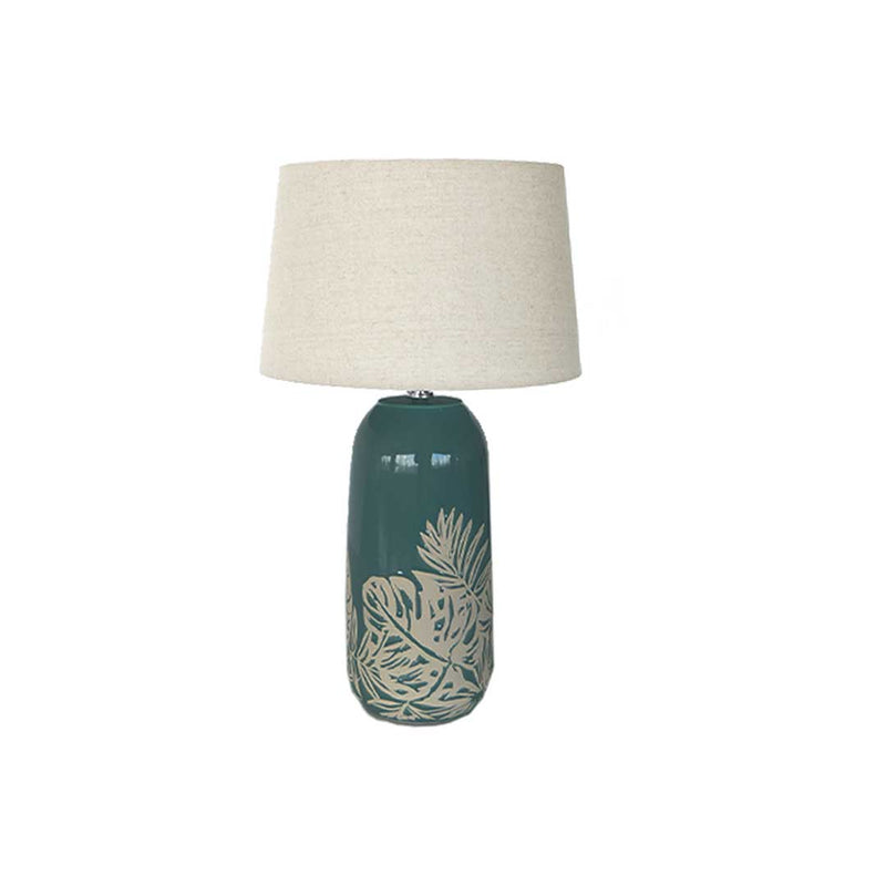 Tropical Leaves Ceramic Table Lamp (1767-EM1874-00)