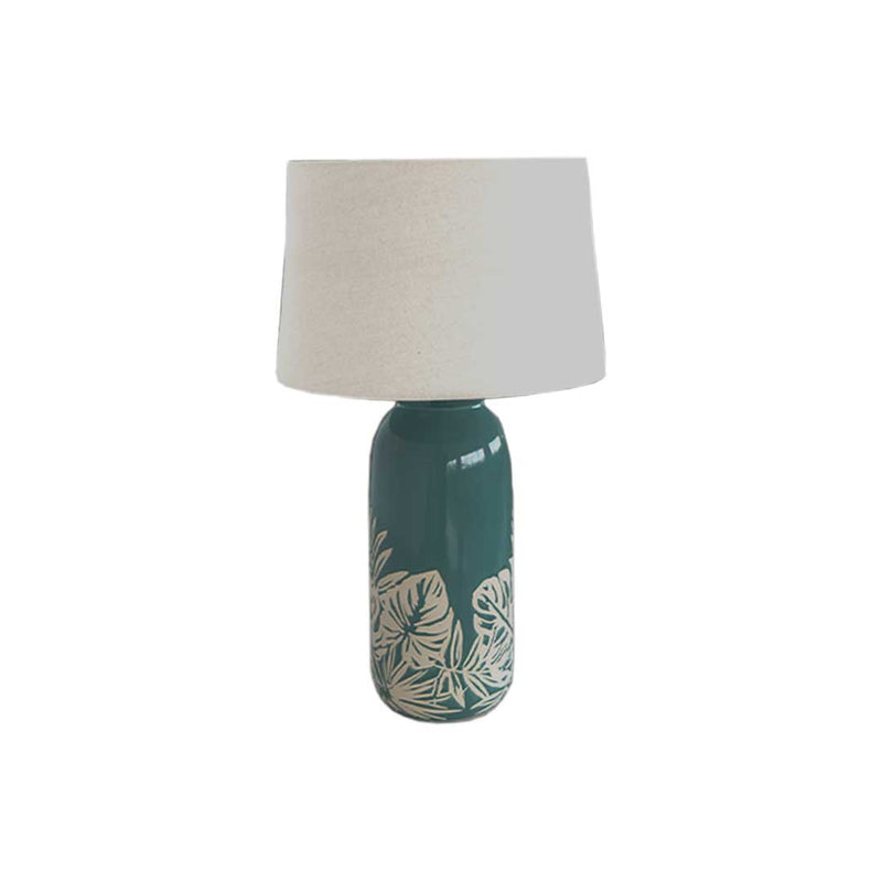 Tropical Leaves Ceramic Table Lamp (1767-EM1874-00)