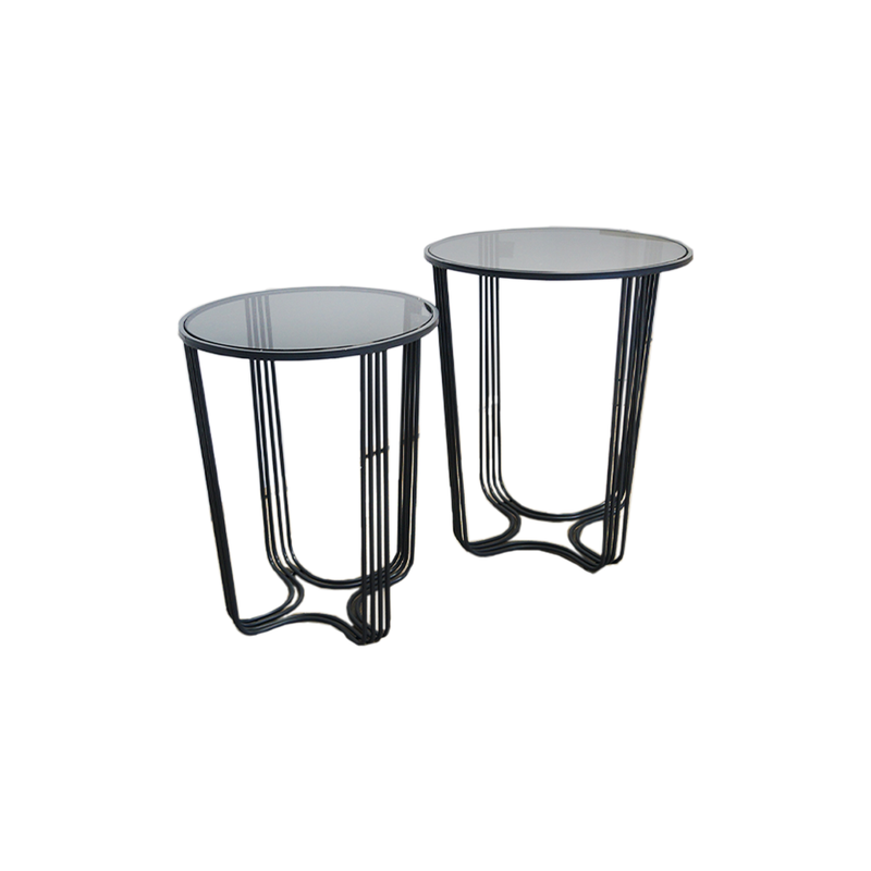 Waving Lines Side Tables - Set of 2 (9118-EM1551-BX)