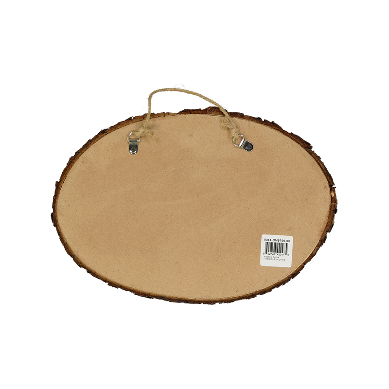 Welcome Tree Trunk Oval Hanging Plaque (9044-DM6796-00)