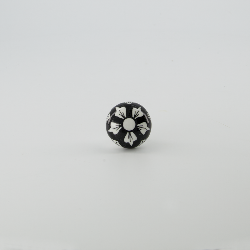 Winnie Flower Patterned Ceramic Knob (4156-GM4110-00)