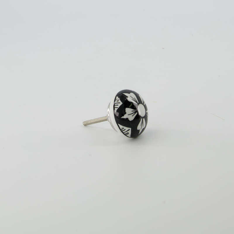 Winnie Flower Patterned Ceramic Knob (4156-GM4110-00)