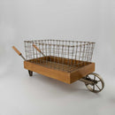 Wooden Wheelbarrow With Iron Wire Basket (9044-GM4478-00)