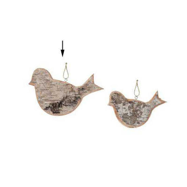 Birch Hanging Bird Ornament (M177-400051-00)